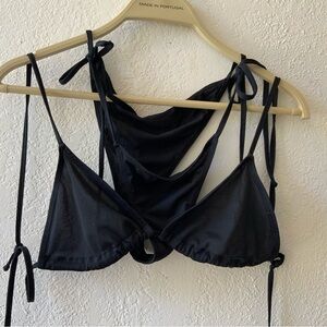 Black Strappy Bikini Top